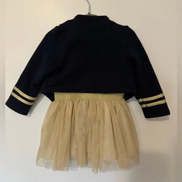 Pippa & Julie Majorette Military Jacket & Gold Tutu Dress Set - size 24M - Picture 2 of 10